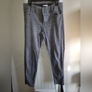 Nine West Charcoal Denim Pants Straight Leg Sz 12